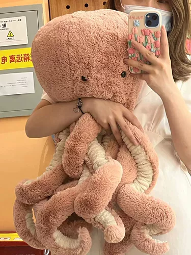 Детская успокаивающая безопасная кукла для рыбалки для сна, плюшевая подушка, игрушка, осьминог