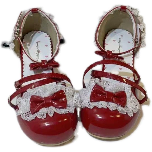 Breeke [Полное резервирование] Оригинальная полая батоу сандалий Lolita Sandals в Bowing