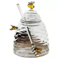Clear Glass Honeys Jar High Borosilicate Stir Rod with Lid