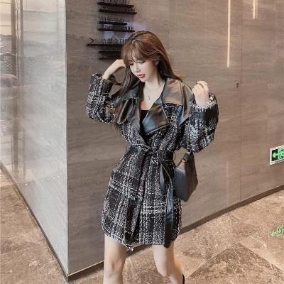 Демисезонный длинный плащ, шерстяное пальто, средней длины