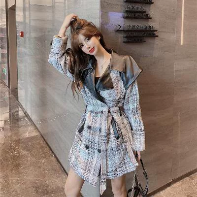 Демисезонный длинный плащ, шерстяное пальто, средней длины