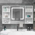 Tủ gương lưu trữ bằng gỗ nguyên khối đơn giản với thanh treo khăn phòng tắm thông minh treo tường lưu trữ tủ gương trang điểm tủ gương đẹp tủ gương treo tường 