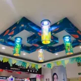 Лампа - это слишком яркая затененная пленка сеточная заката, легкая пленка из бумажного толкателя, изменение цвета атмосфера световая наклейка Цвет Мембрана круглая паста