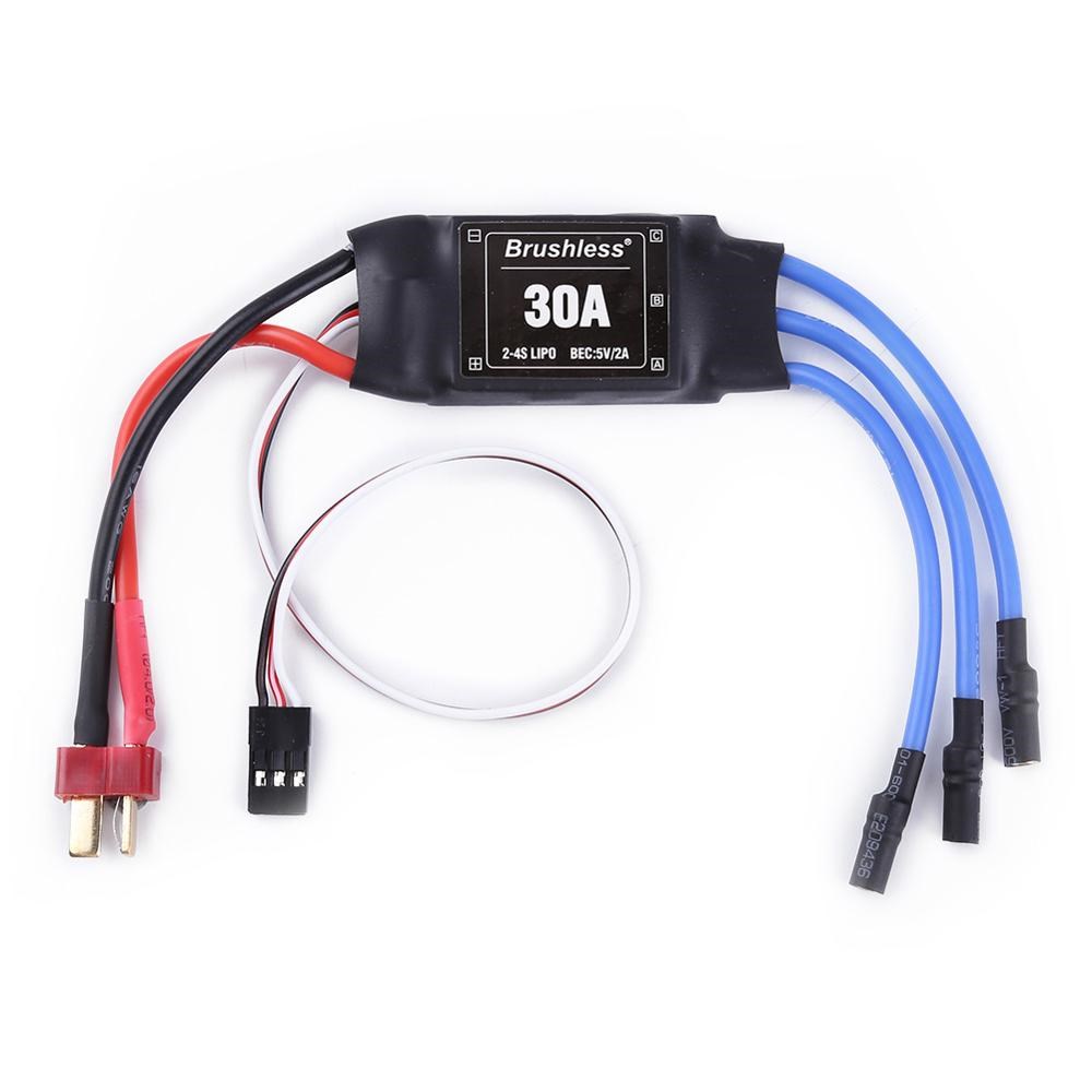 XXD 30A 2-4S ESC Brushless Motor Speed Controller RC BEC ESC (1627207:9614324901:Color classification:30A with Plug)