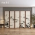 Tùy chỉnh 
            màn hình phong cách Trung Quốc mới theo phong cách retro gỗ rắn gấp di động văn phòng phòng trà khách sạn chặn màn hình gấp tối giản hiện đại lam che cầu thang 