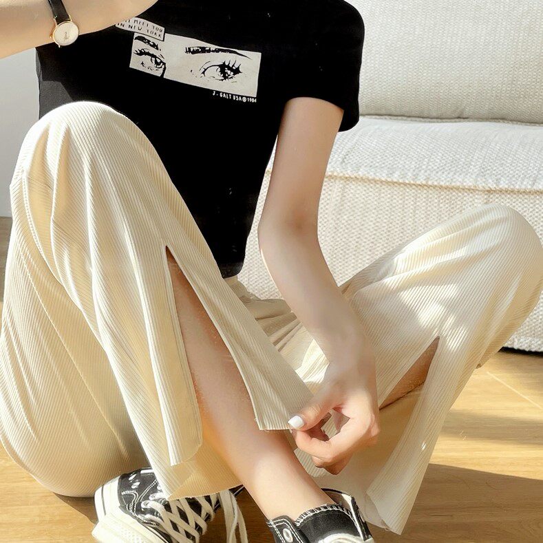 冰丝阔腿裤女产品图