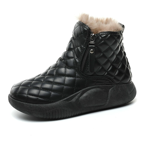 Зимние модные сапоги, утепленные нескользящие туфли на платформе, коллекция 2023