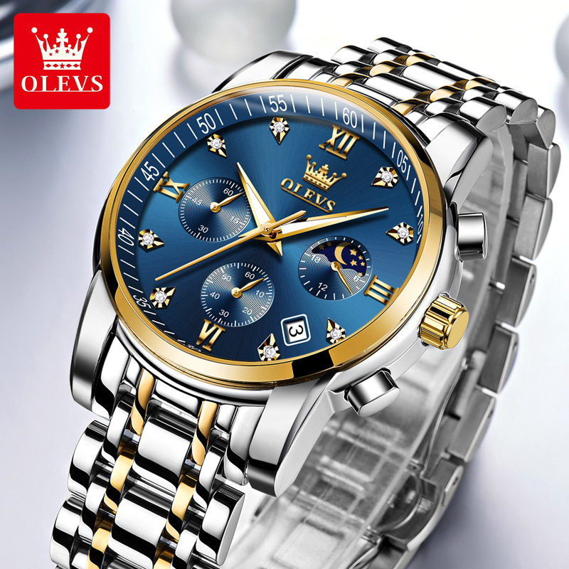 Men's Quartz Watch Waterproof Steel Band For Men Stainless Steel_voghion.com