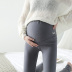 Quần legging nữ mang thai Hàn Quốc mặc bên ngoài vào mùa thu và quần cotton nâng bụng cashmere quần co giãn là quần mỏng cho bà bầu đồ bầu thời trang Phụ nữ mang thai quần / quần bụng