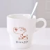Cốc cà phê văn phòng nhà uống cốc nước gốm stack cup đơn giản động vật nhỏ với muỗng không bao gồm sáng tạo cốc sữa