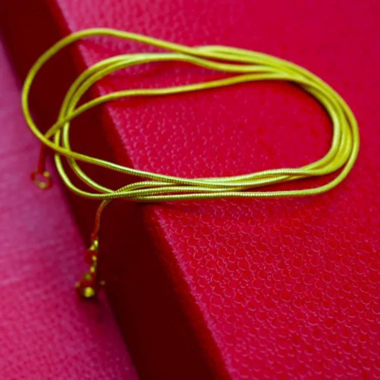 [Ювелирное изделие 18K позолоченная змеевидная цепочка 1.2 мм Necklace?]