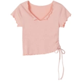 Сексуальный розовый комплект, джинсовая юбка, короткий рукав