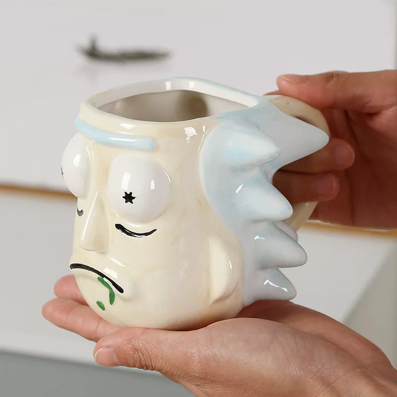 Керамическая кружка (Rick and Morty) с 3D-мордочкой — взрослый и детский размеры, коллекционная серия