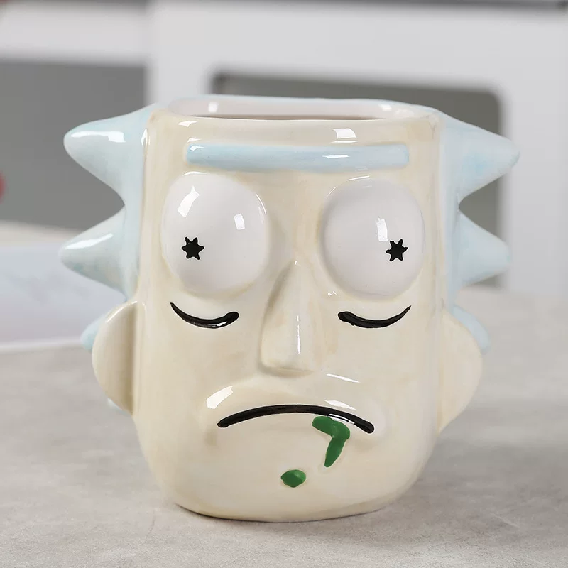 Керамическая кружка (Rick and Morty) с 3D-мордочкой — взрослый и детский размеры, коллекционная серия