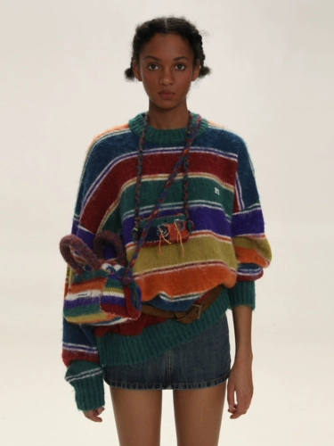 Ретро сумка на одно плечо, радужная барсетка, ремешок для сумки, изысканный стиль