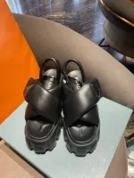 Prada, сандалии с шестернями для отдыха на платформе, высокая обувь