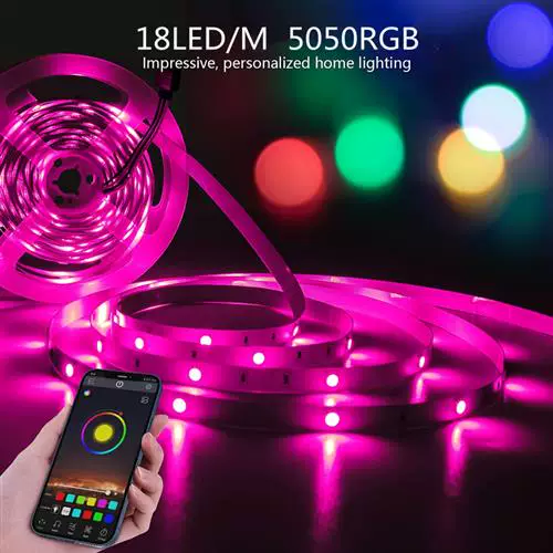 Гибкая LED-лента с RGB 5050, Bluetooth пульт 3 KE