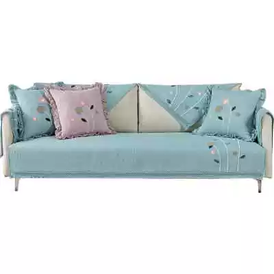 Универсальный современный и минималистичный диван на четыре сезона, хлопковая нескользящая подушка, шарф, с вышивкой