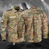 Камуфляжный оригинальный хлопковый износостойкий комплект подходит для мужчин и женщин для тренировок для работы