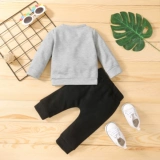 Детская одежда новорожденная девочка мальчик осень 2pcs Установите хлопковую радугу