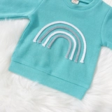 Детская одежда новорожденная девочка мальчик осень 2pcs Установите хлопковую радугу