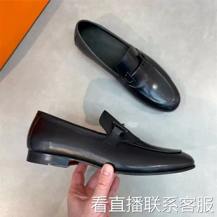 Ду Хермес/Hermes деловой повседневный кожаные туфли мужские острый нос кожаные кожаные туфли одна нога удар ленивые тапочки