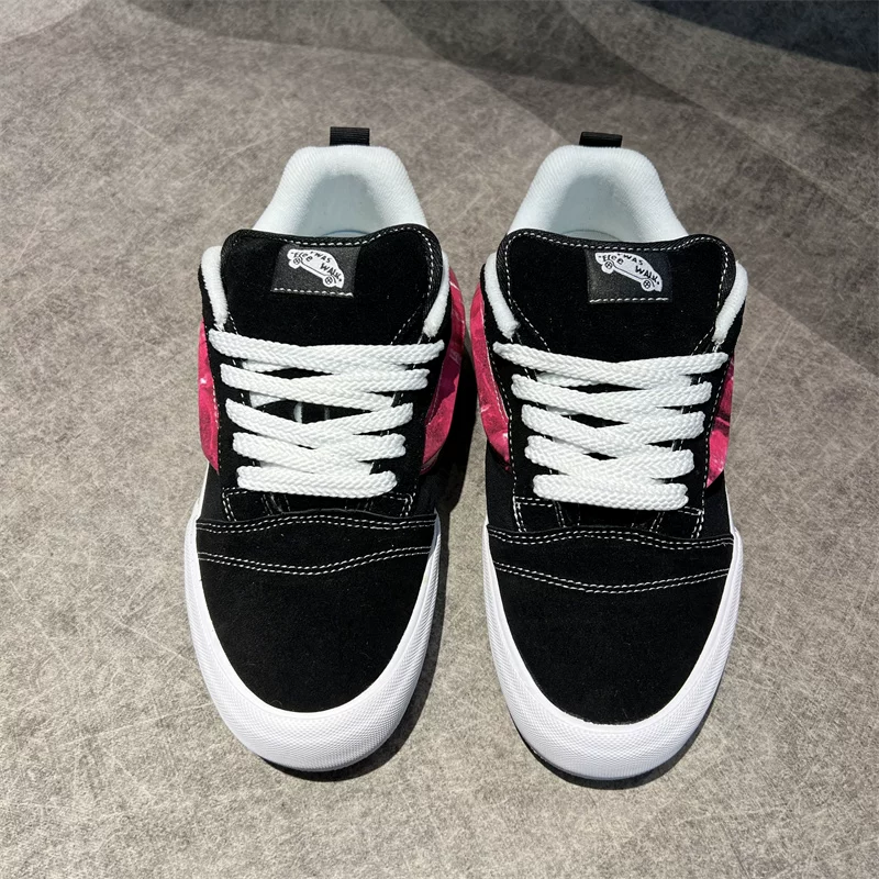 Американские ретро-беговые кроссовки KNU SKOOL fat bun shoes peaches joint black powder стиль мужские и женские туфли