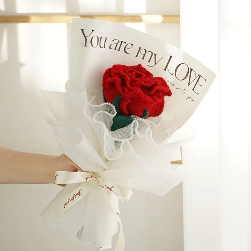 Плетеный трикотажный набор материалов, плетеная барсетка, «сделай сам», Таиланд, розы, букет