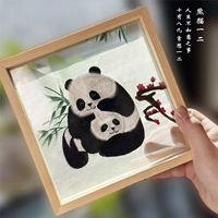 Фоторамка, украшение, китайская двусторонняя вышивка ручной работы, панда, китайский стиль