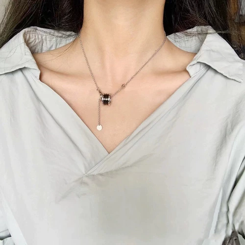 Подлинная покупка, подходящая для Bvlgari Bulgari небольшая цепочка талии 18K Розовое золото, благотворительный маленький красный кулон