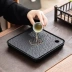 Khay trà giả đá vàng đen Bộ trà Kung Fu Khay trà Bàn pha khô Khay đựng nước đơn giản Bàn trà nhỏ Nhật Bản tại nhà khay đựng ấm chén bằng gỗ khay đựng chén trà Khay gỗ