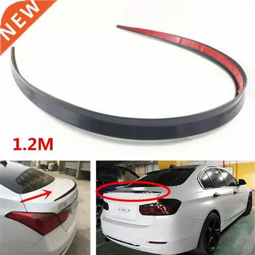 Universal 1.2M Black Soft Car Rear Roof Trunk Spoiler Rear W