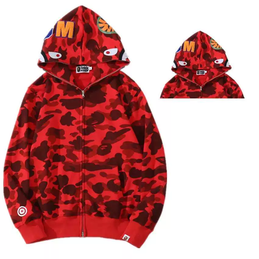 Свитер с вышивкой головы акулы Bape Shark Head tendy Brand WGM мужской 3D