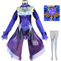 Genshin Tác Động cos phù hợp với Fischer da Ji Ye Zhenmu Công Chúa cosplay anime trang phục c phù hợp với nữ genshin rosaria cosplay