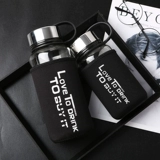 Вместительный и большой стеклянный брендовый взрывобезопасный комплект подходит для мужчин и женщин, термос, мундштук, защита при падении