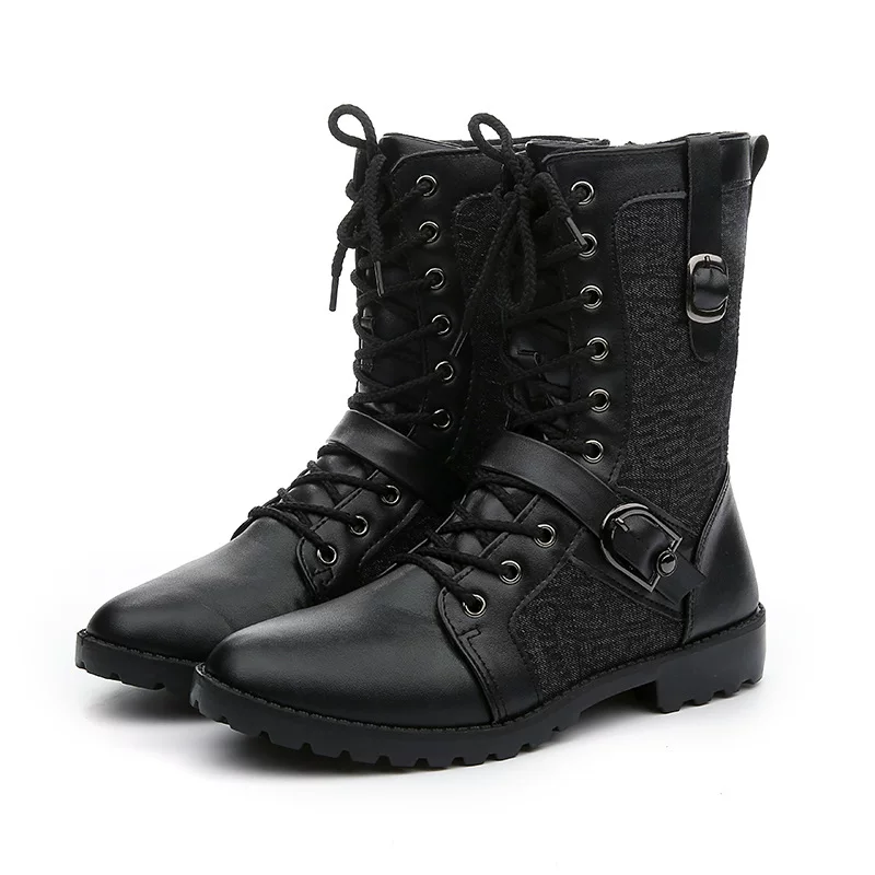 Мужские зимние ботинки, кожаные ботинки, мужские, high top, круглова головка