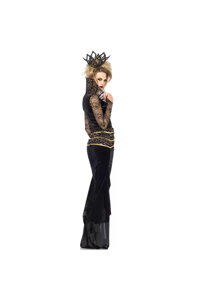[M-XL Queen Dress Game Uniform cos Halloween Vampire Demon Gr]