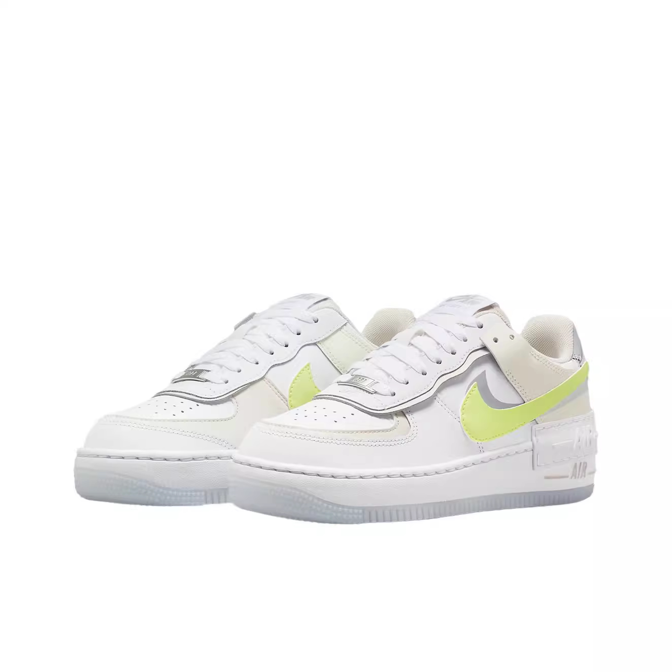 Nike Air Force 1 Shadow Nike женские кроссовки AF1 Air Force No. 1 бело-зелёные кроссовки FB7582-100