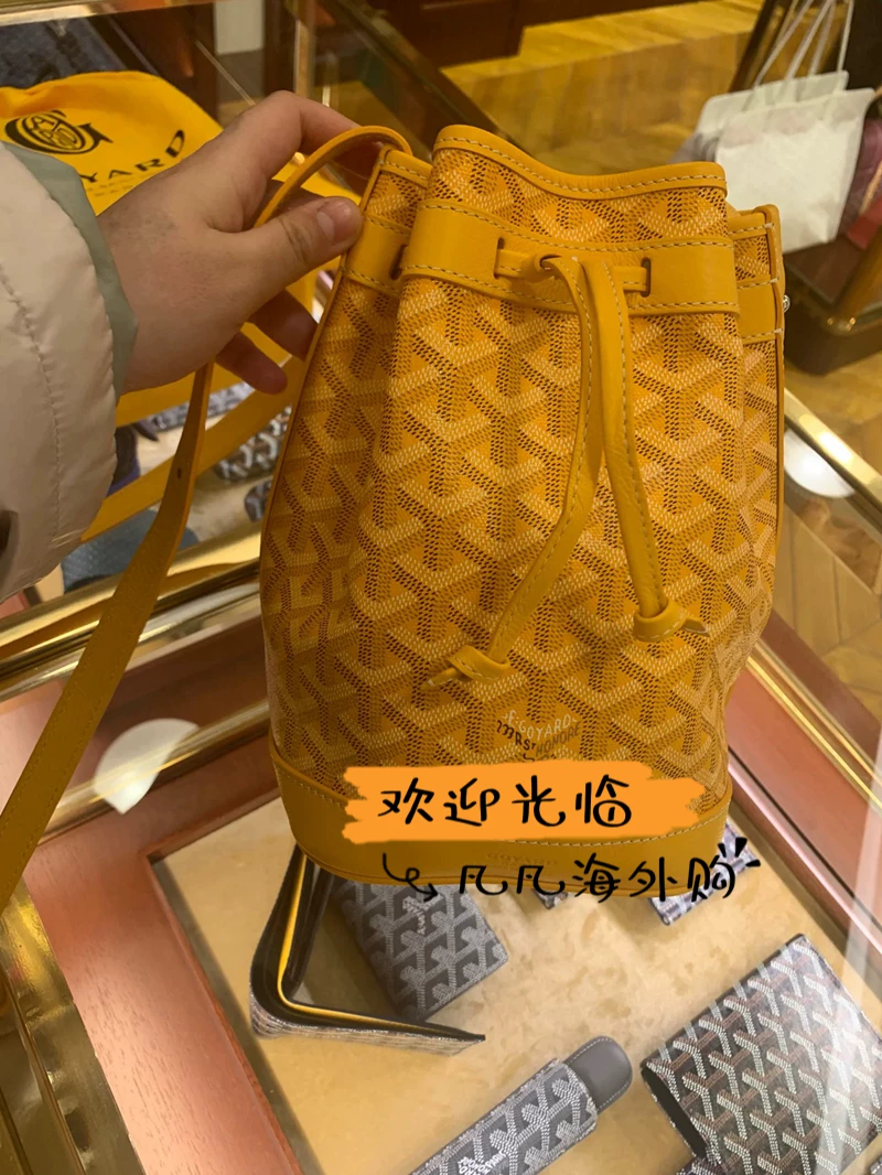 Женская сумка GOYARD/Goya Petit Flot Coward буквенная надпись Y, верёвочная сумка-ведро, сумка через плечо, мессенджер-сумка