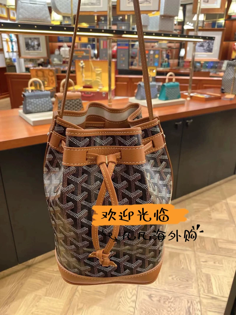 Женская сумка GOYARD/Goya Petit Flot Coward буквенная надпись Y, верёвочная сумка-ведро, сумка через плечо, мессенджер-сумка