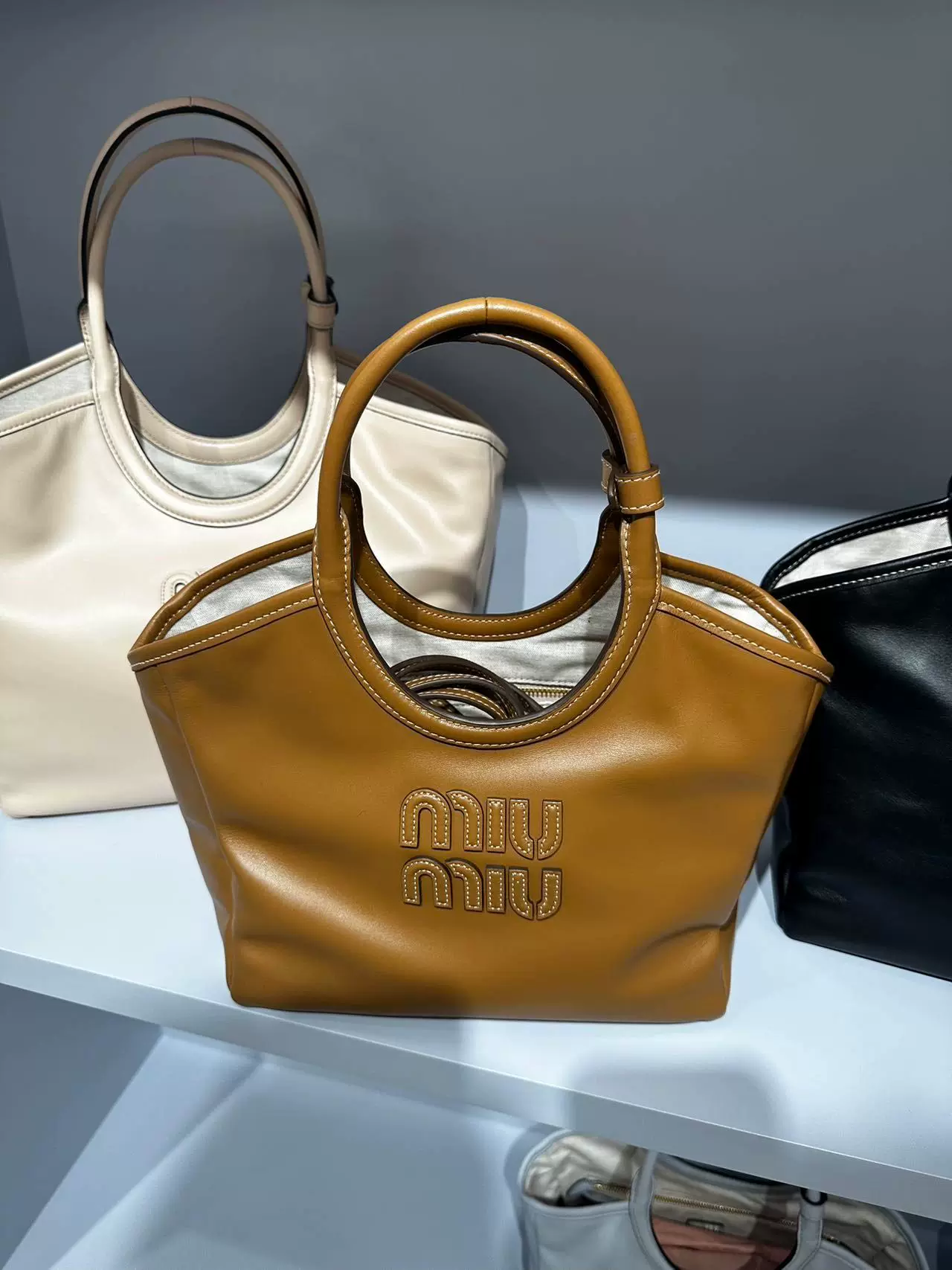 MiuMiu кожаная сумка через плечо, ручная сумка для покупок
