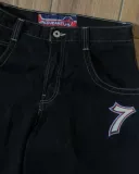 Jnco Jeans y2k Hap Hop Lucky 7 графическая печатная ручка мешковалась