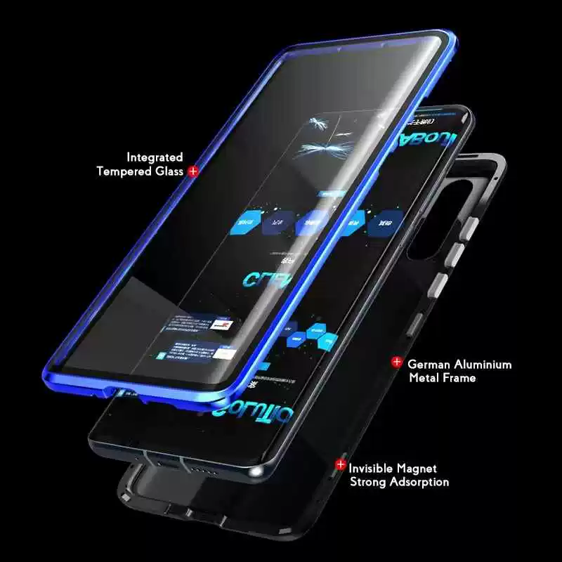 Роскошные 2-ки магнитные двойные чехлы на переднюю панель для Huawei Honor 8X