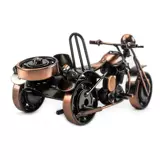 Металлический мотоцикл, украшение, антикварная трехколесная модель автомобиля, ностальгия