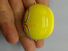 Украшения на шею 古宝阁古玩玉器 清代老猫眼宝石黄猫眼宝石镶银老吊坠老坠子挂件