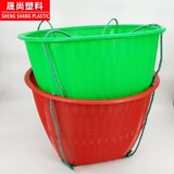 Пластиковая корзина большая имитация бамбука для мытья корзина Пластиковая толстая цветочная горшка.