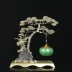 Tượng để bàn đồng nguyên chất tùng hạc treo bát hương, Đồ trang trí sáng tạo cây hạc đồng để phòng phòng làm làm việc việc