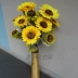 Thời trang dệt sàn bình phòng khách nhà trang trí chèn hoa nhân tạo rèn sắt hoa đứng chậu hoa giỏ hoa