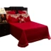 Bộ chăn ga gối cotton dài 60 màu hoang dã Đám cưới lớn màu đỏ bông được nhồi bông bằng vải trải giường 2m - Trải giường Trải giường