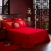 Khăn trải giường bằng vải cotton mới Lớn trải giường bằng vải bông màu đỏ lớn Đồ dùng đám cưới màu hoang dã 1,5m1,8m2 phổ quát Trải giường